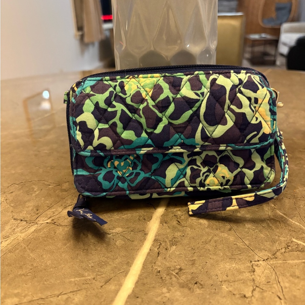 Vera Bradley Green and Blue Floral Wallet